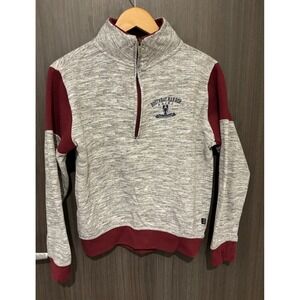 Ragwear Sweatshirt men's M Heather Gray Cotton Boothbay Harbor Maine Half Zip